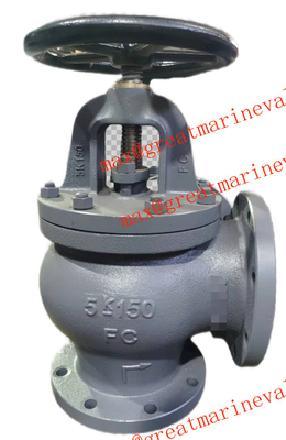 JIS F7306 صمام زاوية الحديد المسال البحري &quot;إلى 14&quot; IMPA 750216 750217 750218 750219 750220 750221 750222 750223