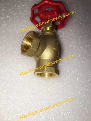 JIS B2011Bronze Screwed Angle GLOBE VALVE، JIS B-2011,IMPA755111 (مصمّم الكرة الأرضية ذو الزاوية المزدوجة)