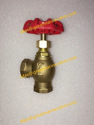 JIS B2011Bronze Screwed Angle GLOBE VALVE، JIS B-2011,IMPA755111 (مصمّم الكرة الأرضية ذو الزاوية المزدوجة)
