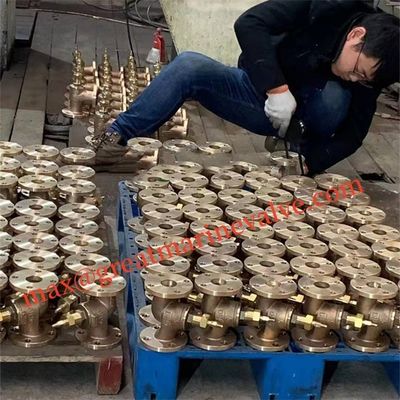 الصمام الزاوي البرونزي البحري JIS F7304 16K IMPA750151 IMPA750152 IMPA750153 IMPA750154 IMPA750155